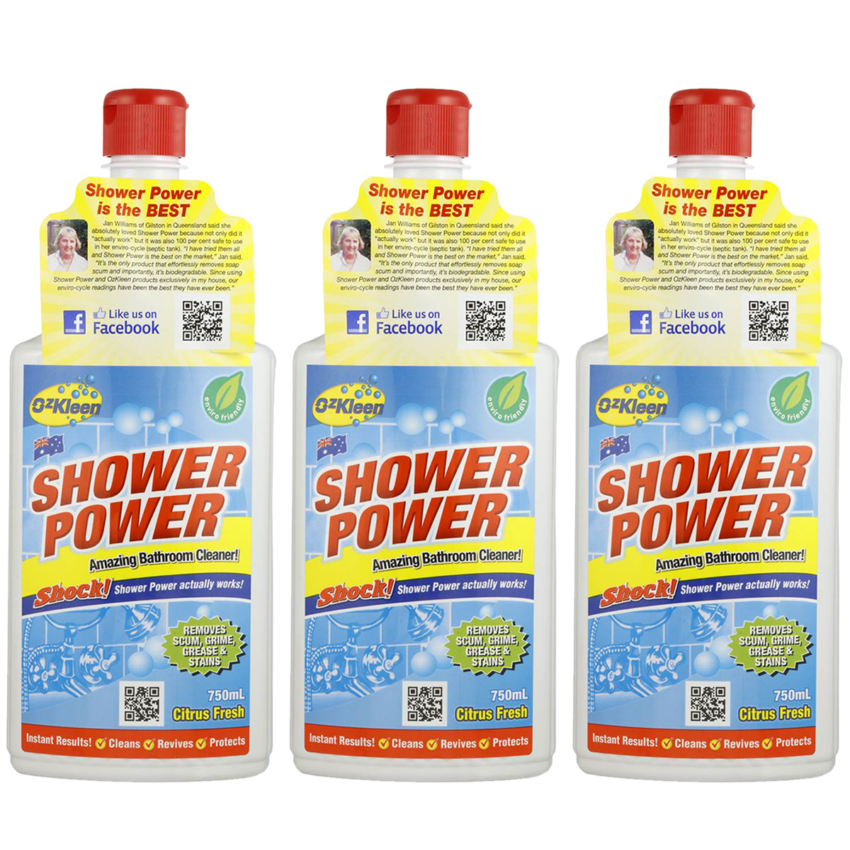 Shower Power 750ml 3 Pack